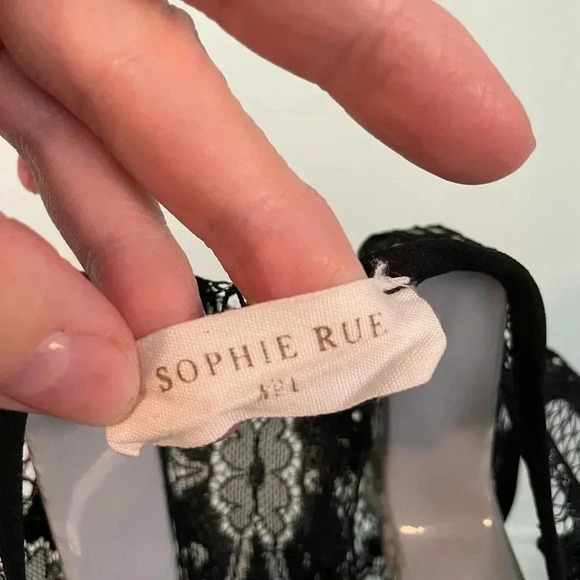 Sophie rue size large black lace tank top Bin 11‎ - Picture 7 of 11